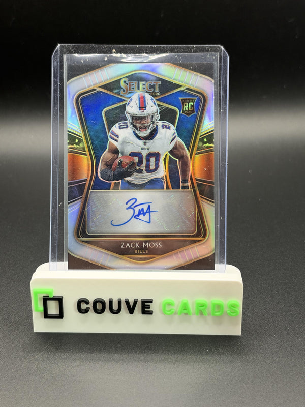 2020 Panini Select #RS-ZMO Zack Moss Rookie Signatures Prizm #/99