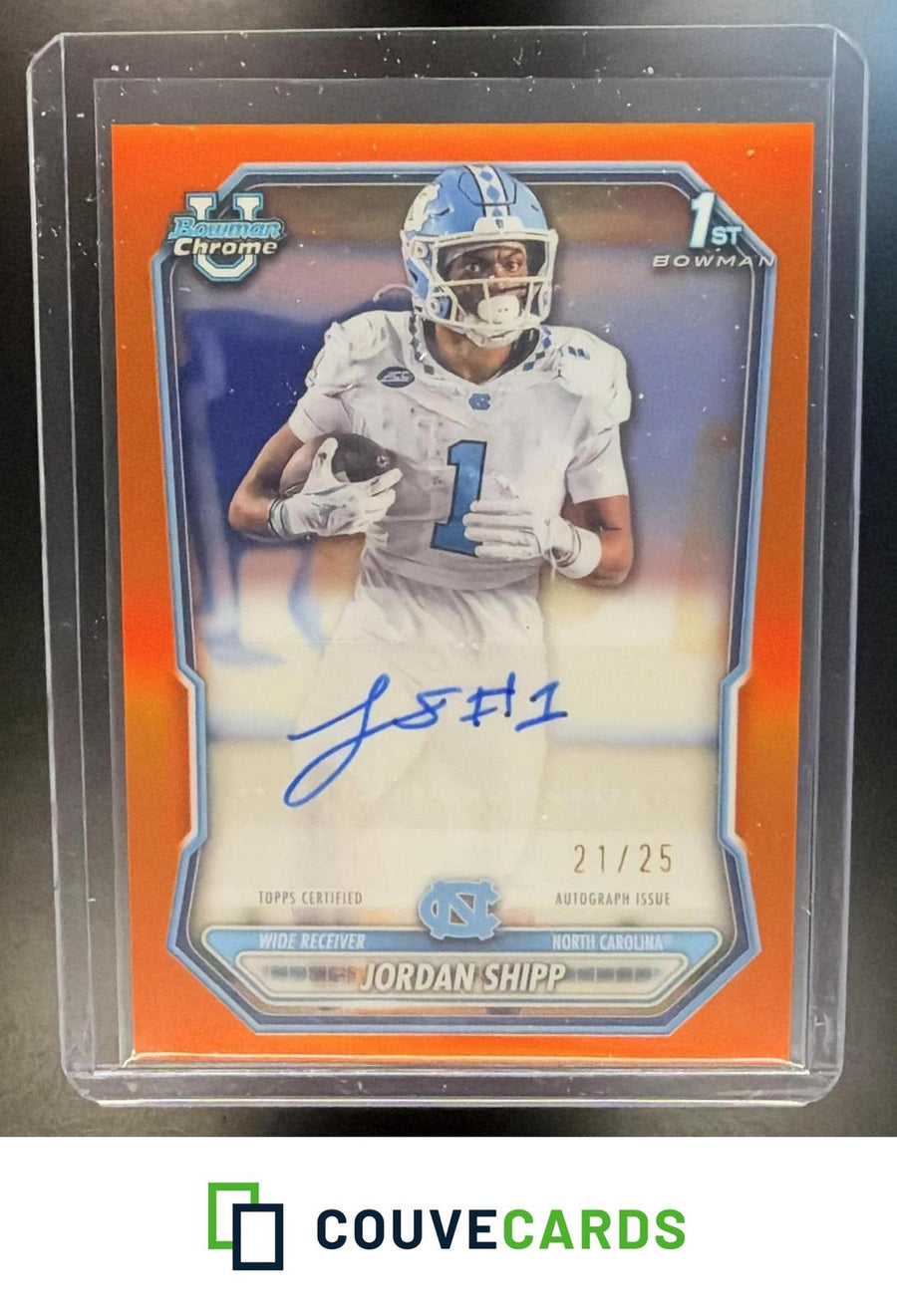Jordan Shipp 2026 Bowman #BCPA-JSH Chrome Prospect Autographs Orange Refractor