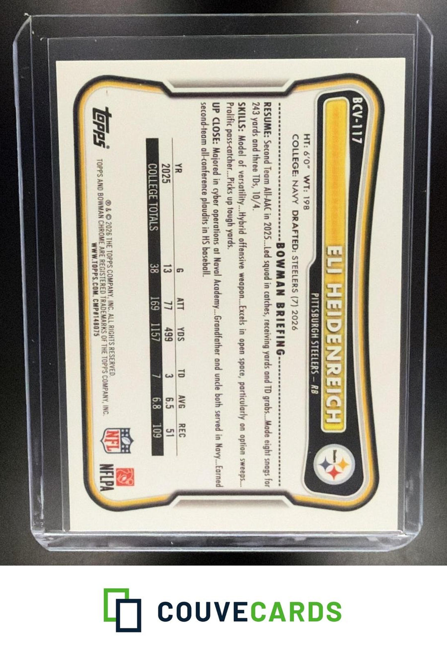 Eli Heidenreich 2026 Bowman #BCV-117 Green Reptilian Refractor
