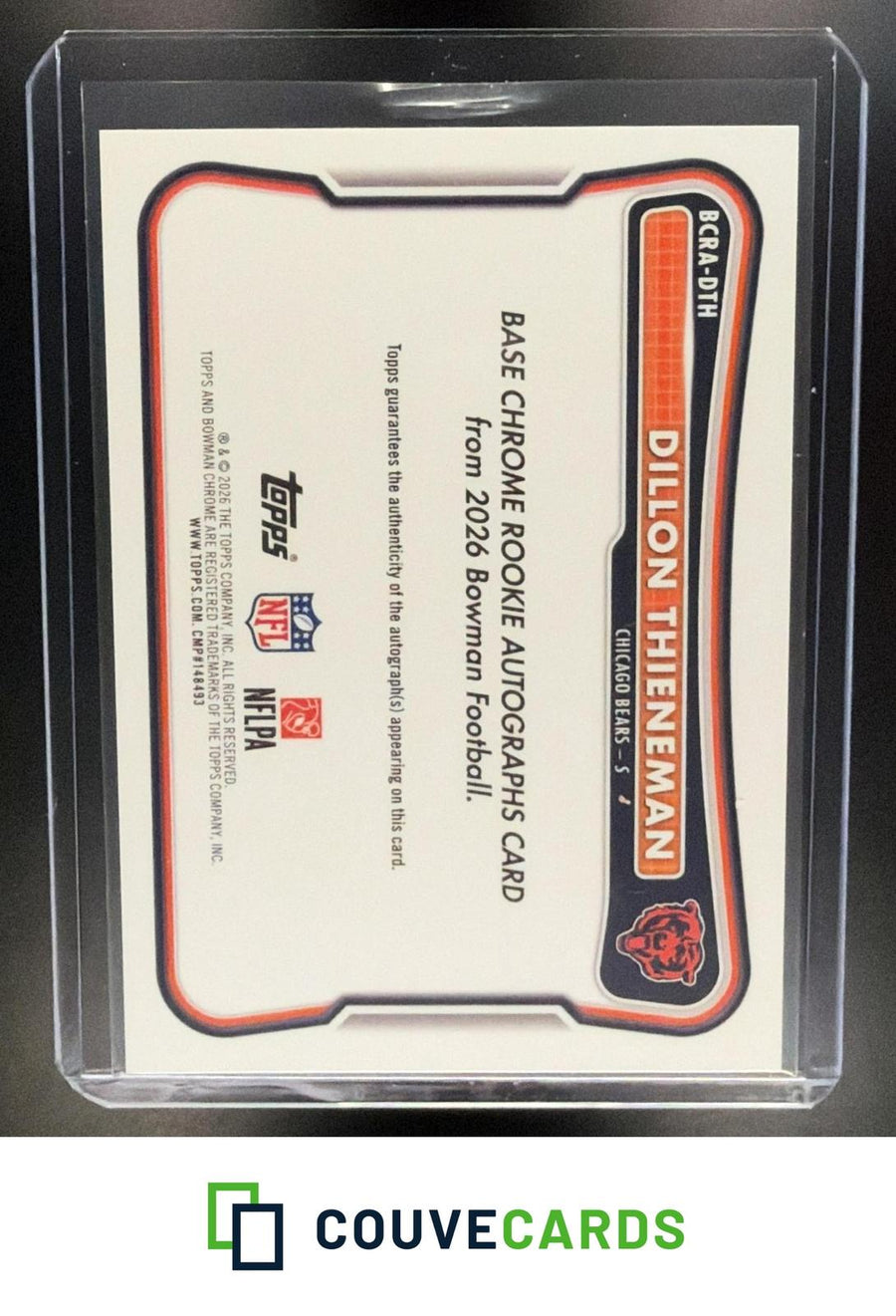 Dillon Thieneman 2026 Bowman #BCRA-DTH Chrome Rookie Autographs AU