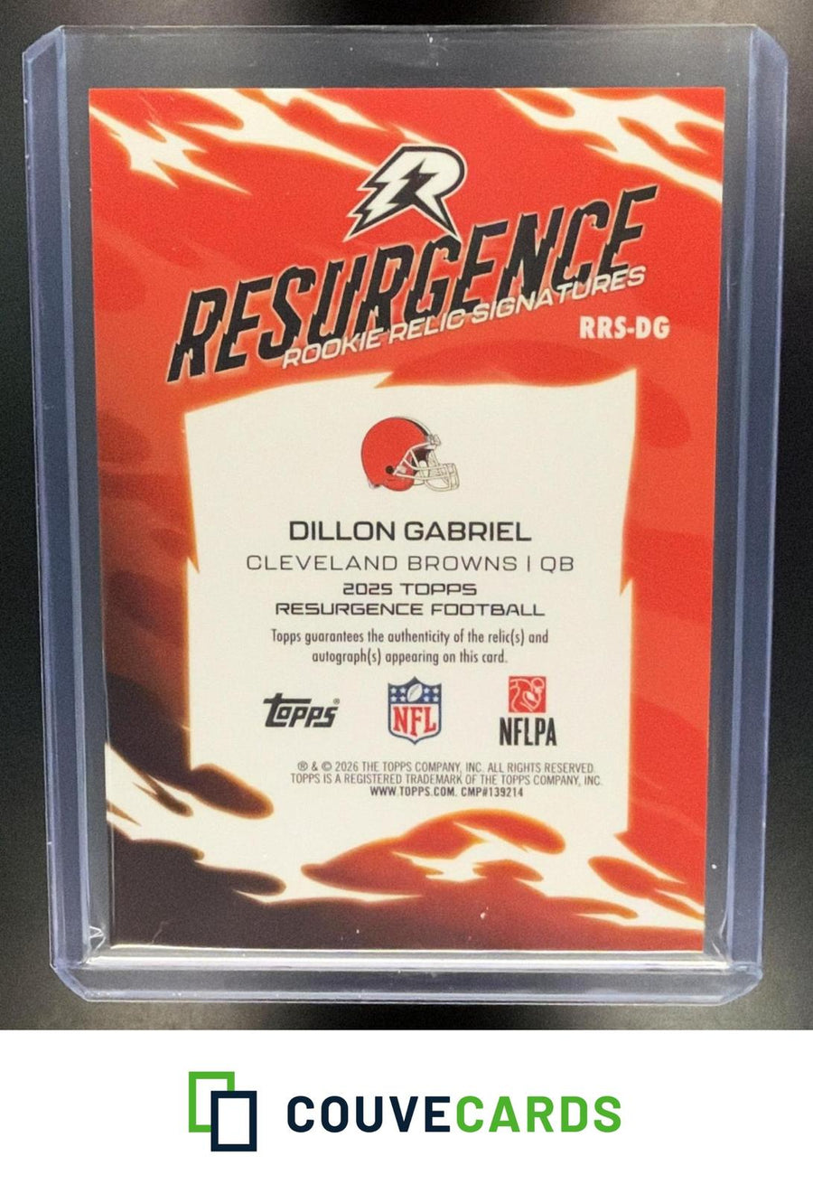 Dillon Gabriel 2025 Topps Resurgence #RRS-DG Rookie Relic Signatures AU