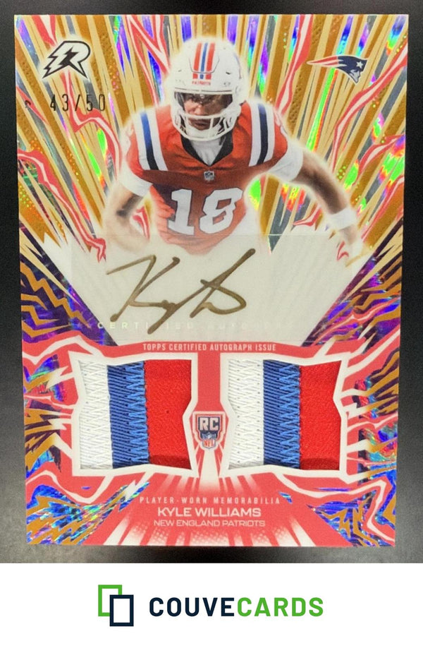 Kyle Williams 2025 Topps Resurgence #AU-KW Amped Up RC Relic Autographs Gold