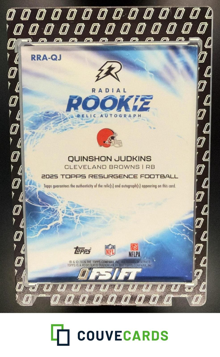 Quinshon Judkins 2025 Topps Resurgence #RRA-QJ RC Relic Purple Surge Refractor
