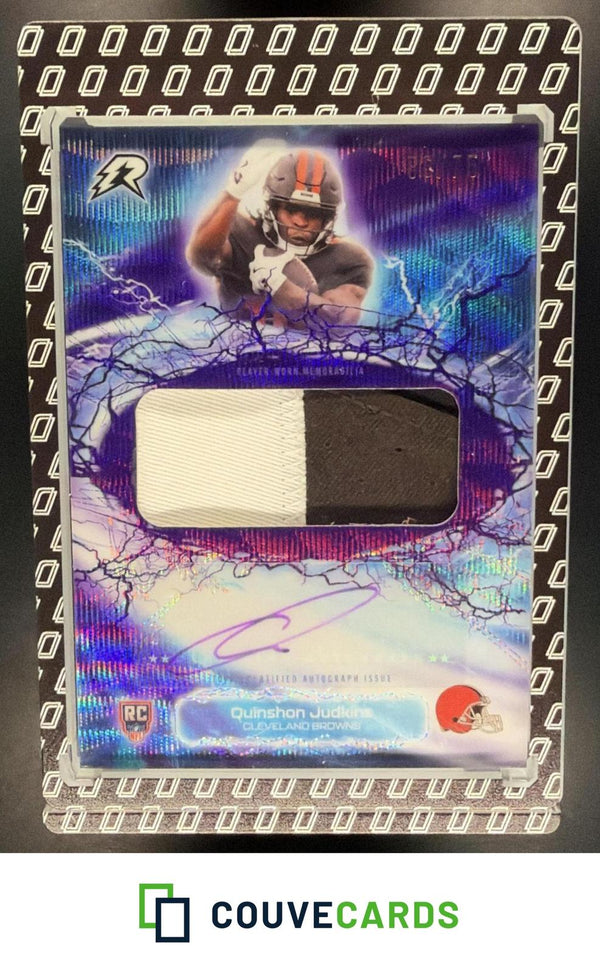 Quinshon Judkins 2025 Topps Resurgence #RRA-QJ RC Relic Purple Surge Refractor