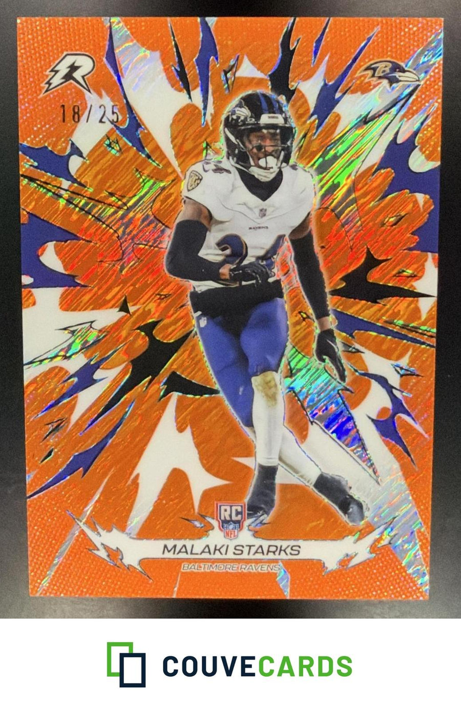 Malaki Starks 2025 Topps Resurgence #107 Orange Power Surge Refractor