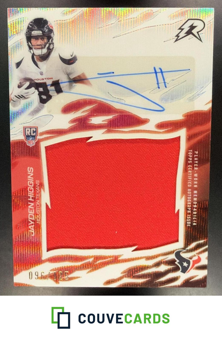 Jayden Higgins 2025 Topps Resurgence #RRS-JH Relic Signatures White Refractor AU