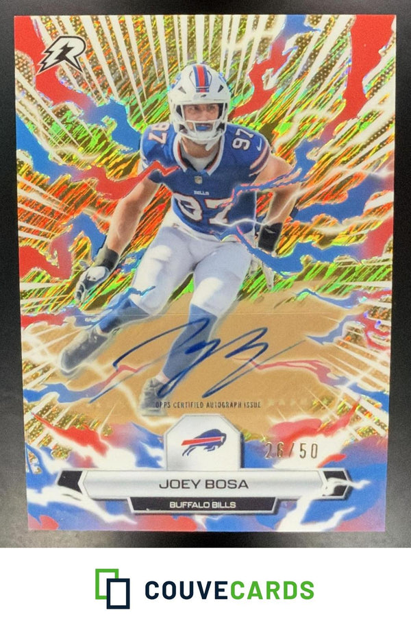 Joey Bosa 2025 Topps Resurgence #12 Signatures Gold Power Surge Refractor AU