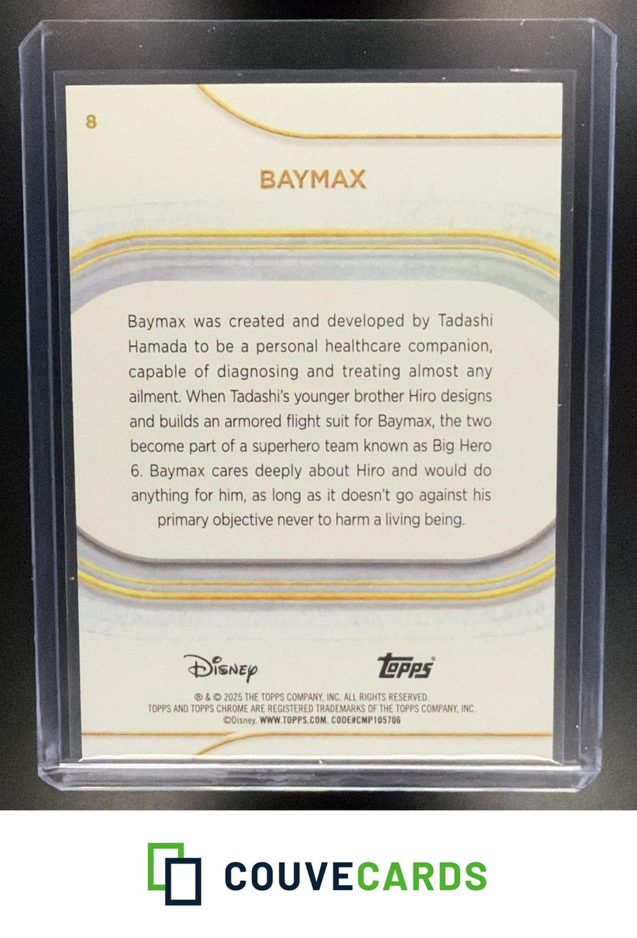 2025 Topps Chrome Disney #8 Baymax Pink #/250