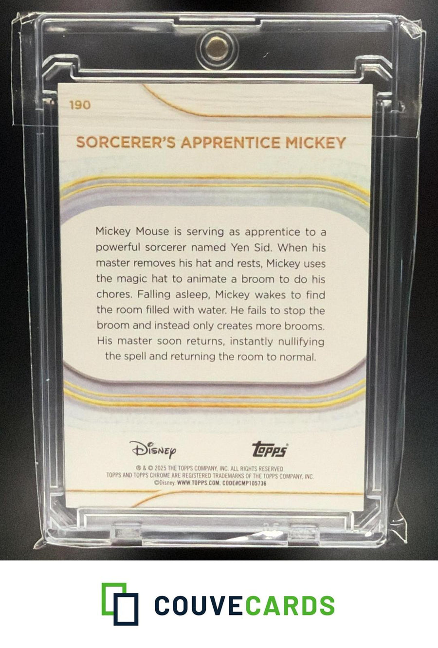 2025 Topps Chrome Disney #190 Sorcerer's Apprentice Mickey Green #/99