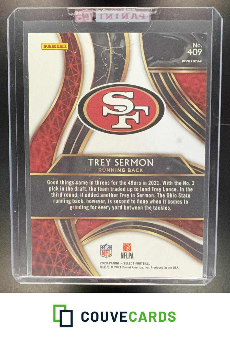 Trey Sermon 2020 Panini Select #409 XRC Prizm