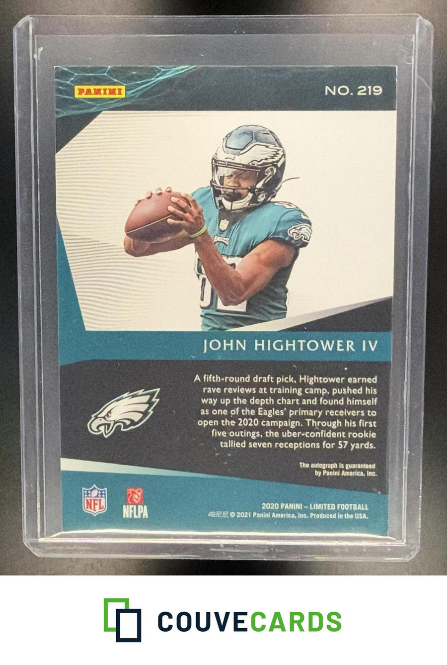John Hightower IV 2020 Panini Limited #219 Silver Spotlight RC AU