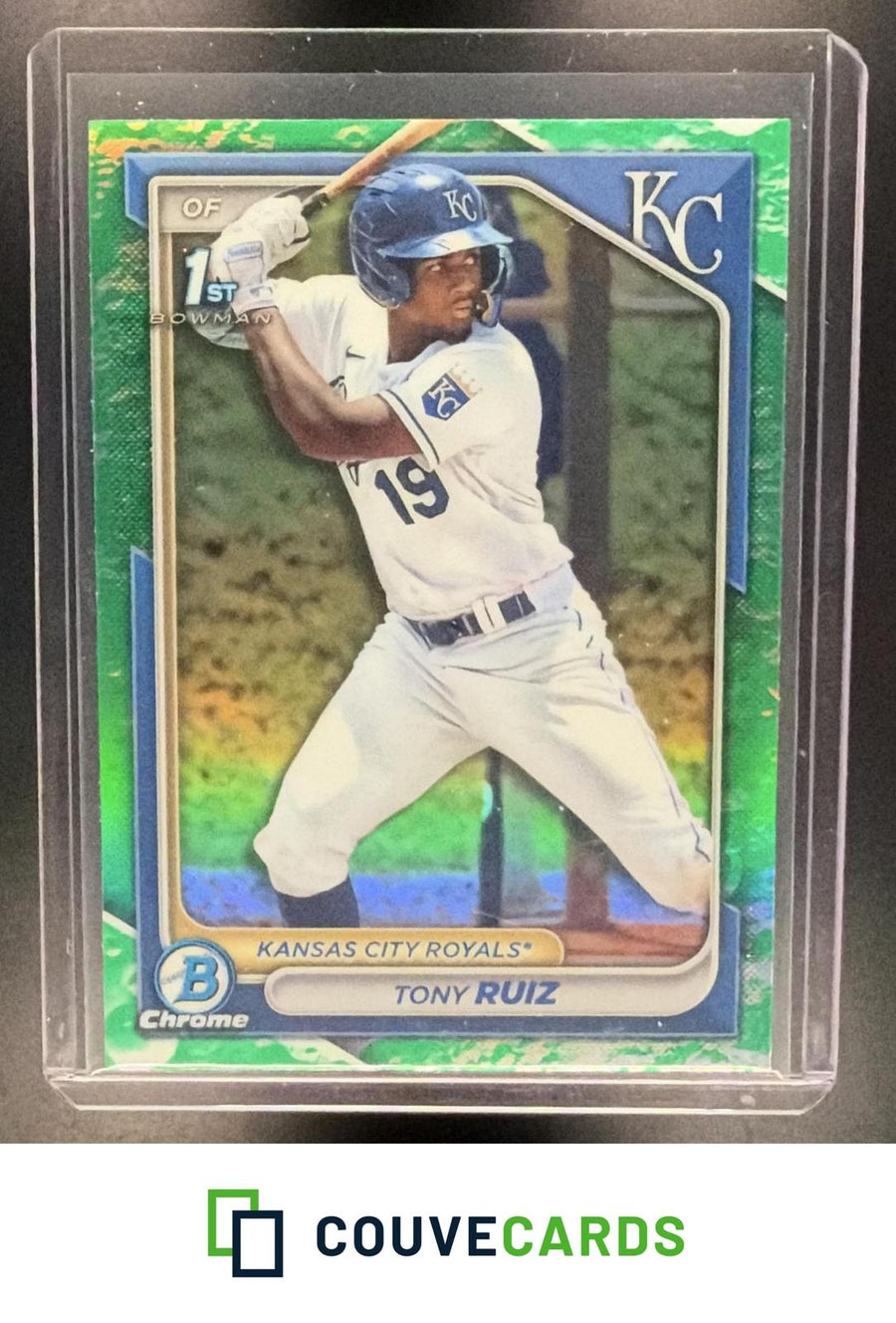 Tony Ruiz 2024 Bowman #BCP-80 Chrome Prospects Lunar Glow Refractor