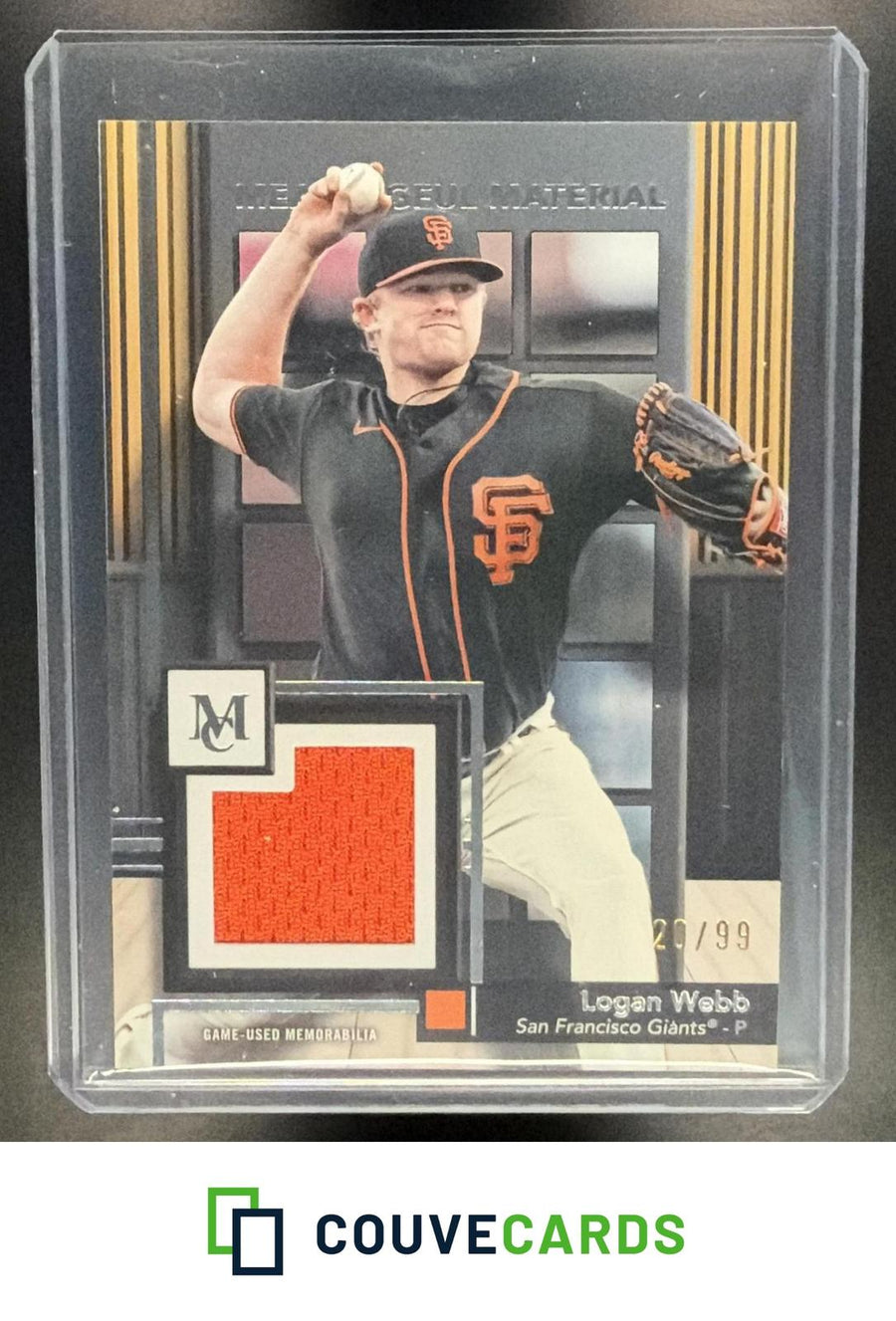 Logan Webb 2024 Topps Museum Collection #MMR-LW Meaningful Materials Relics