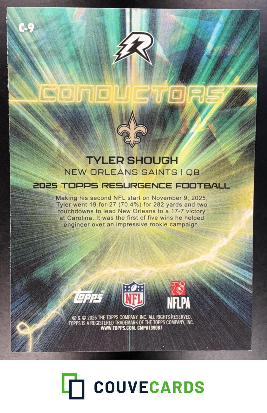 Tyler Shough 2025 Topps Resurgence #C-9 Conductors