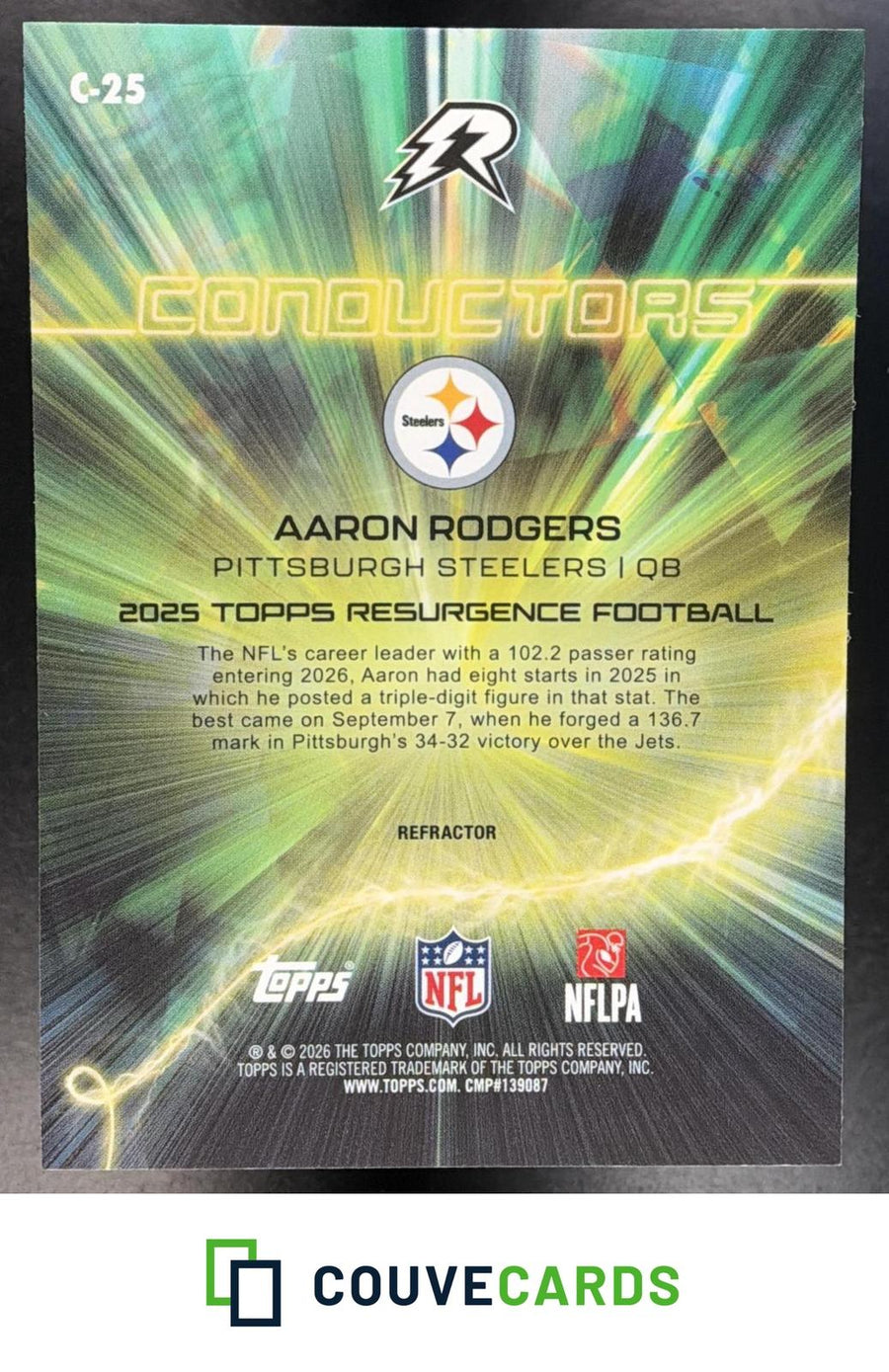 Aaron Rodgers 2025 Topps Resurgence #C-25 Conductors Refractor