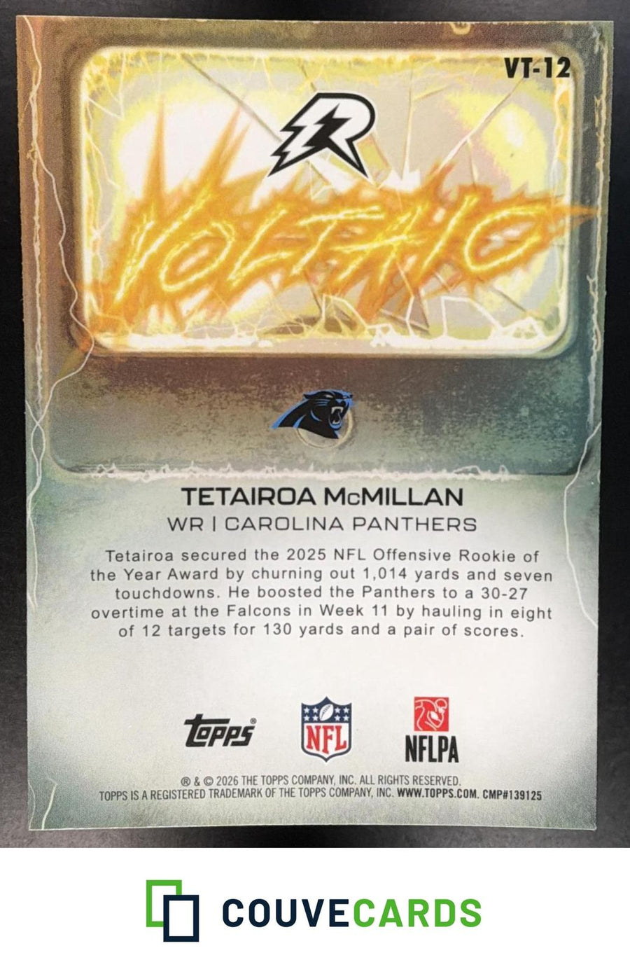 Tetairoa McMillan 2025 Topps Resurgence #VT-12 Voltaic