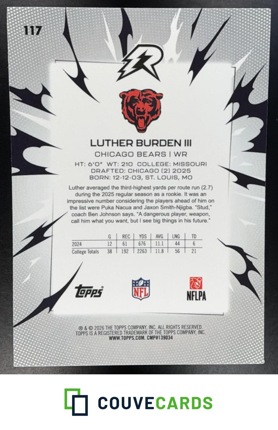 Luther Burden III 2025 Topps Resurgence #117 White Surge Refractor