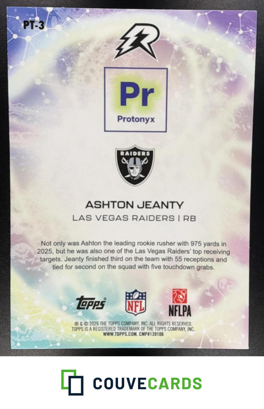 Ashton Jeanty 2025 Topps Resurgence #PT-3 Protonyx