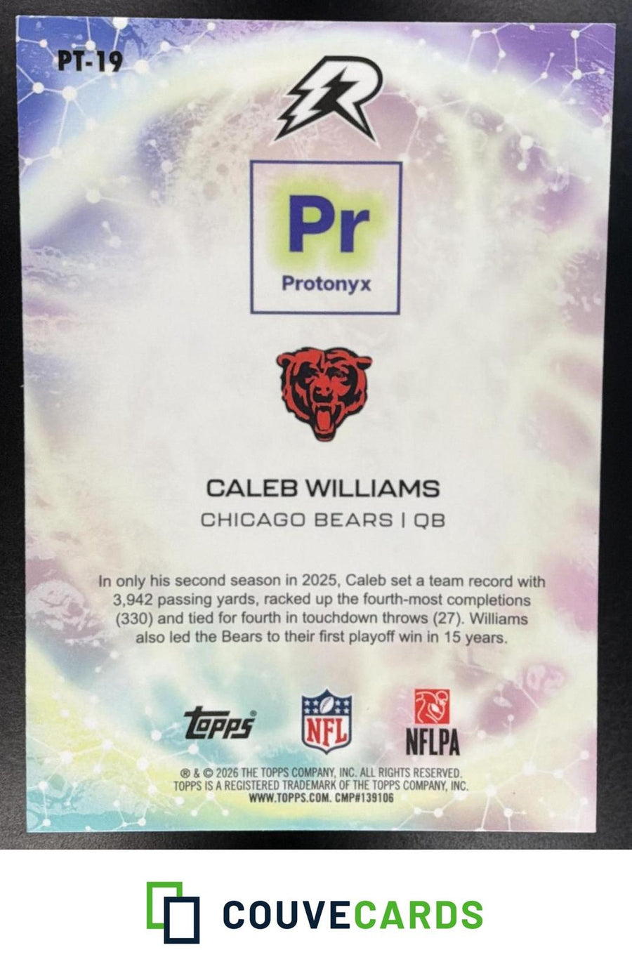 Caleb Williams 2025 Topps Resurgence #PT-19 Protonyx