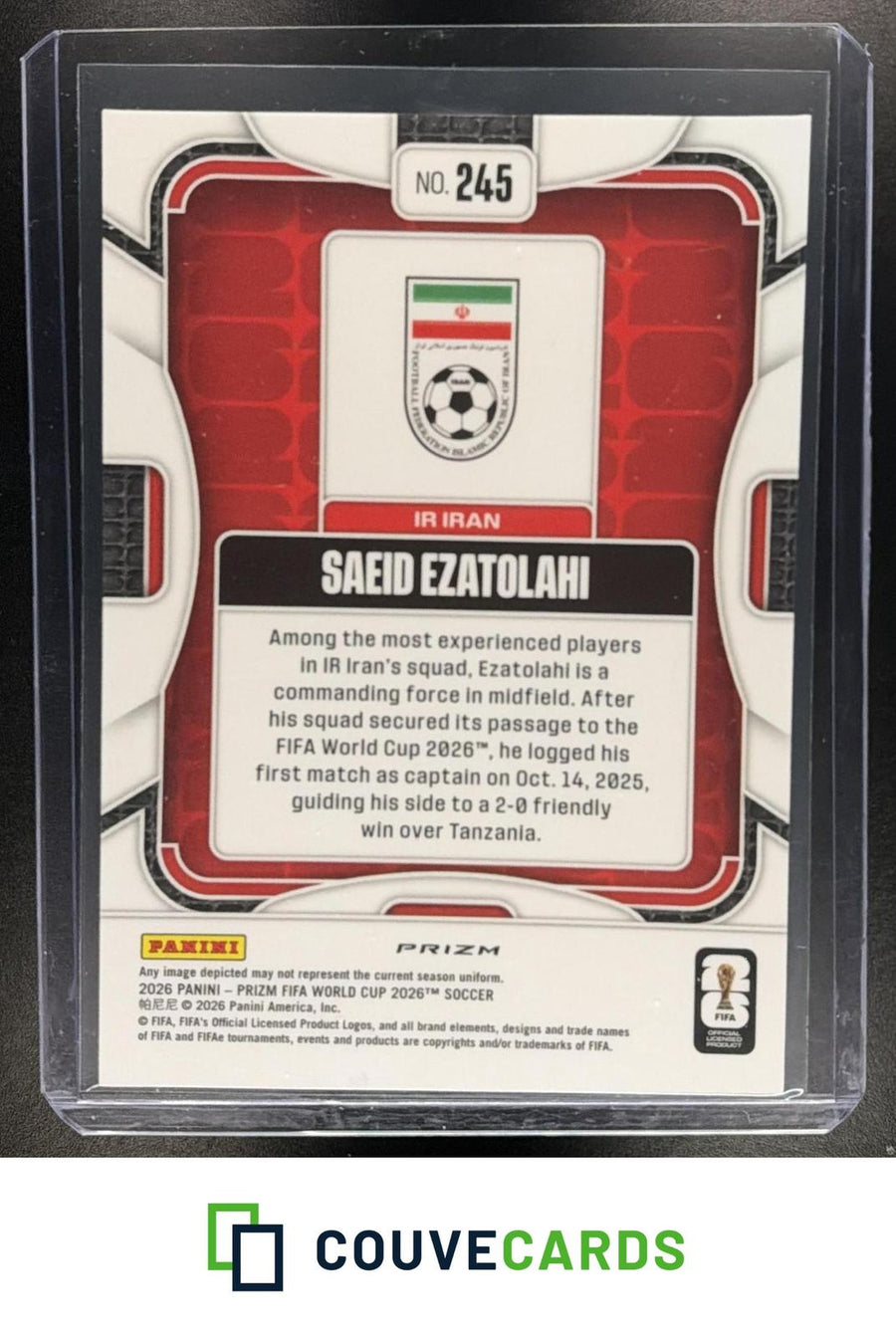 Saeid Ezatolahi 2026 Panini Prizm FIFA World Cup #245 Choice Prizm