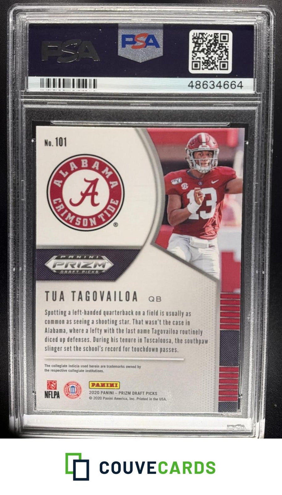 Tua Tagovailoa 2020 Panini Prizm Draft Picks #101 PSA 10