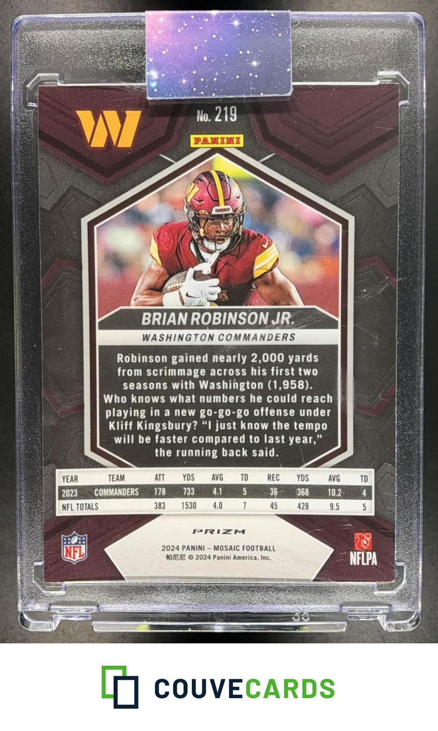 Brian Robinson Jr. 2024 Panini Mosaic #219 Mosaic Choice Peacock
