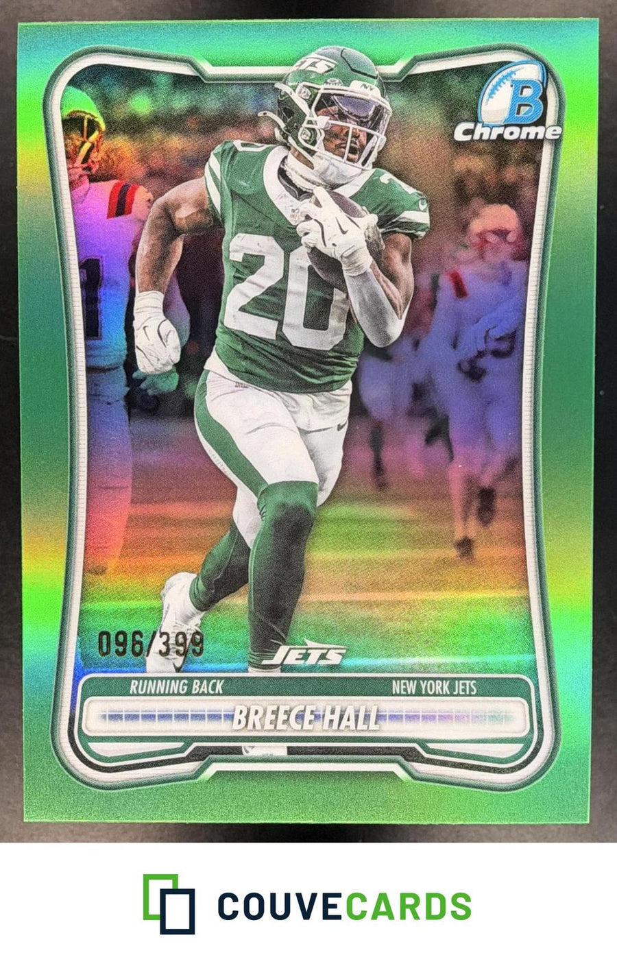 2026 Bowman #BCV-80 Breece Hall Chrome Neon Green Refractor #/399
