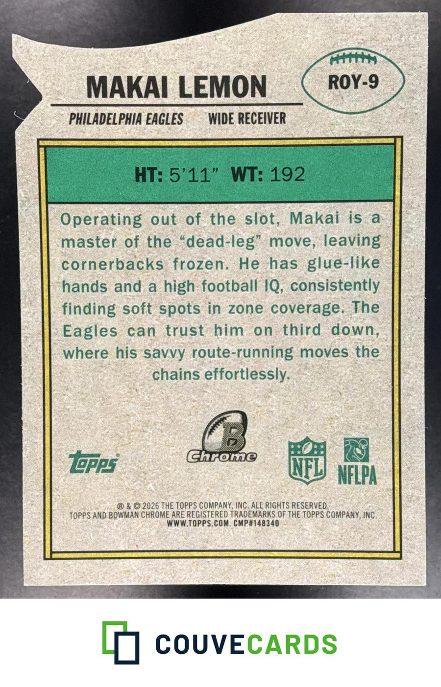 Makai Lemon 2026 Bowman #ROY-9 Rookie of the Year Favorites
