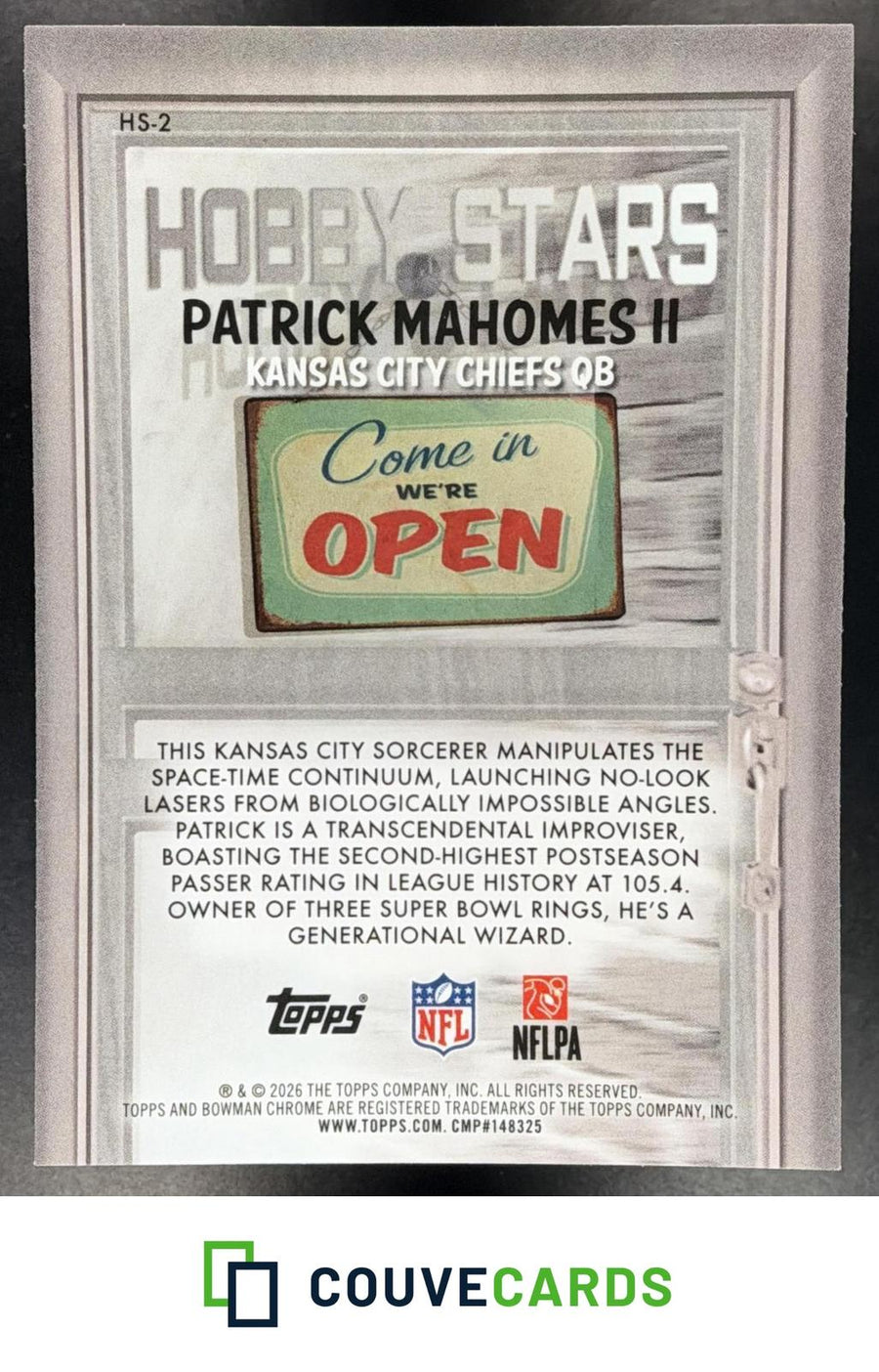 Patrick Mahomes II 2026 Bowman #HS-2 Hobby Stars