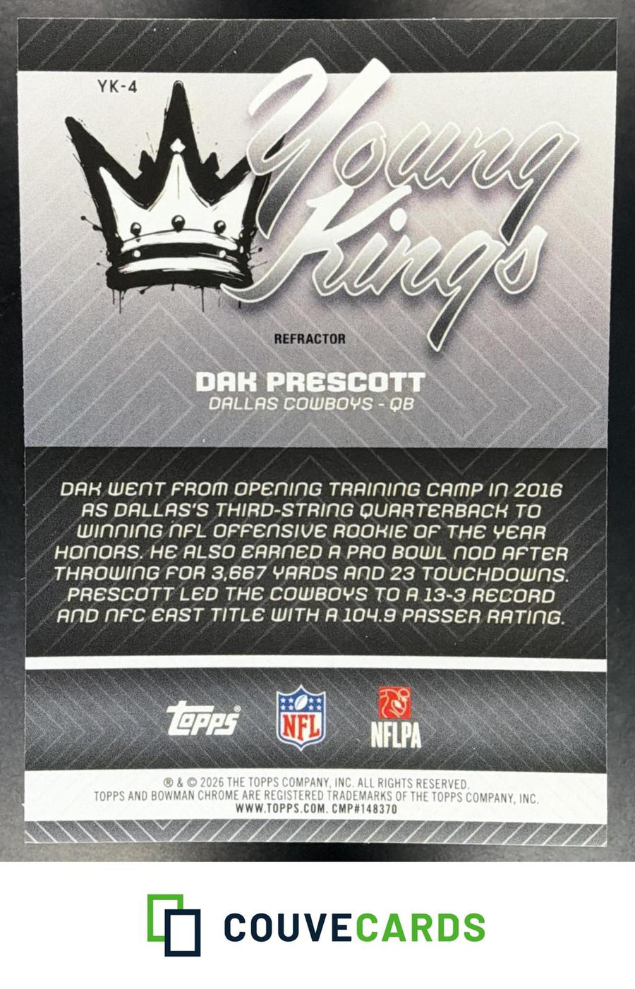 Dak Prescott 2026 Bowman #YK-4 Young Kings Refractor