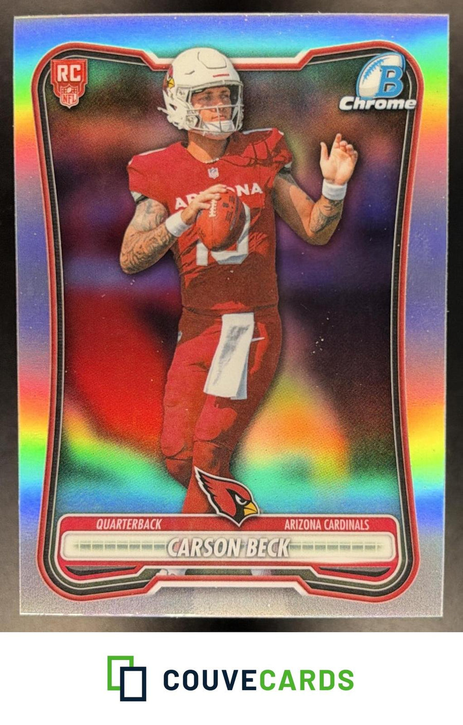 Carson Beck 2026 Bowman #BRR-4 Chrome Rookie Red RC Logo