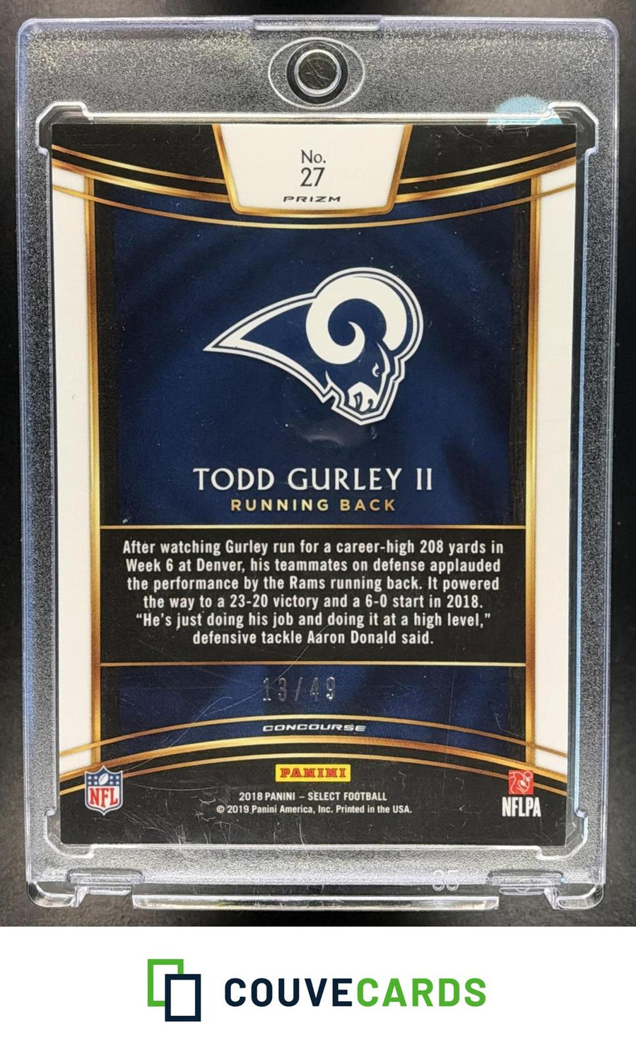 Todd Gurley II 2018 Panini Select #27 Orange Prizm