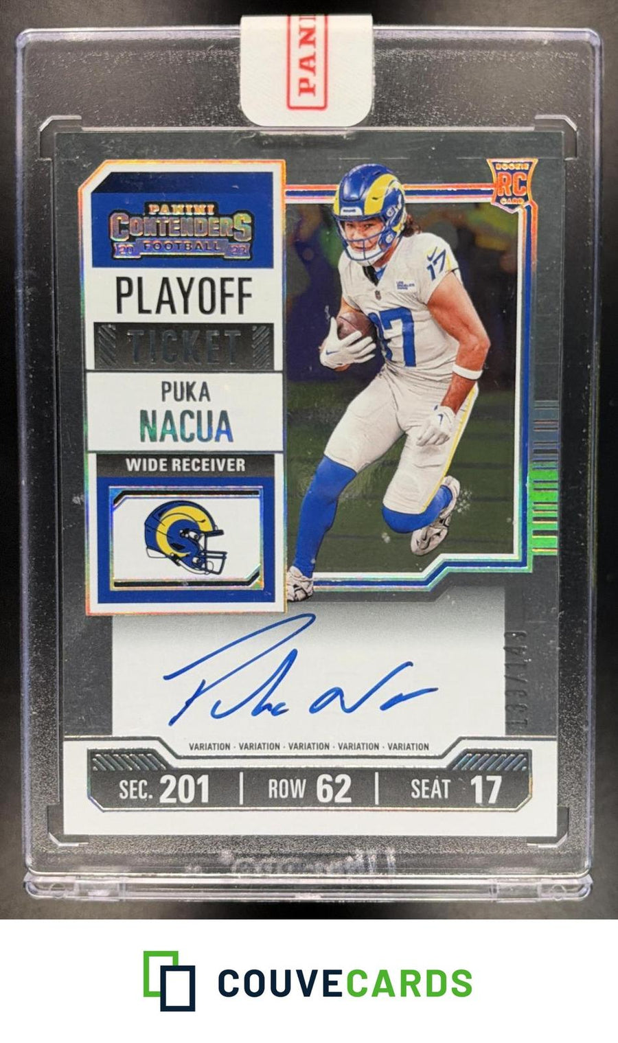 Puka Nacua 2023 Panini Contenders #125 Playoff Ticket RC AU