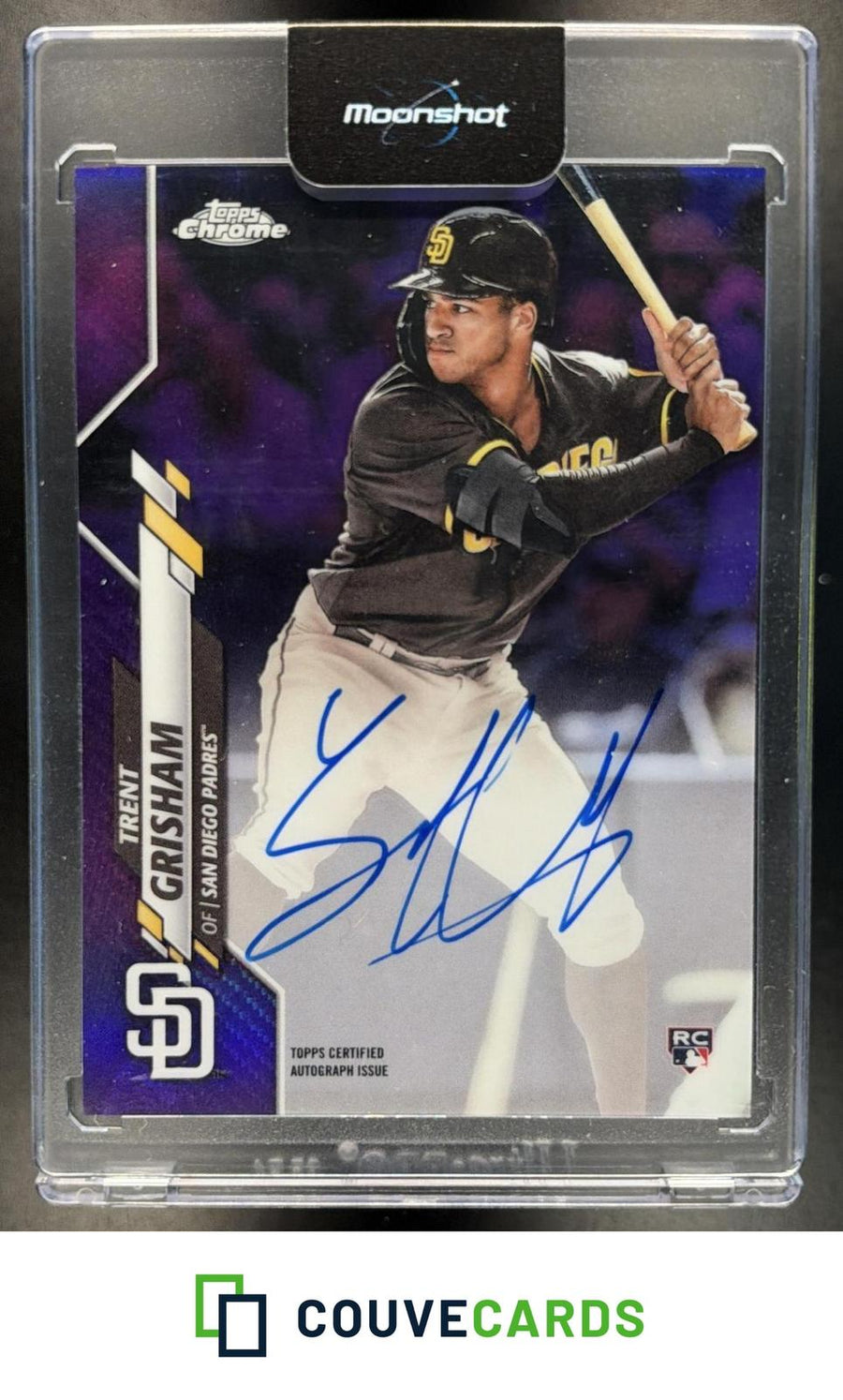 Trent Grisham 2020 Topps Chrome #RA-TGR Rookie Autographs Purple Refractor AU
