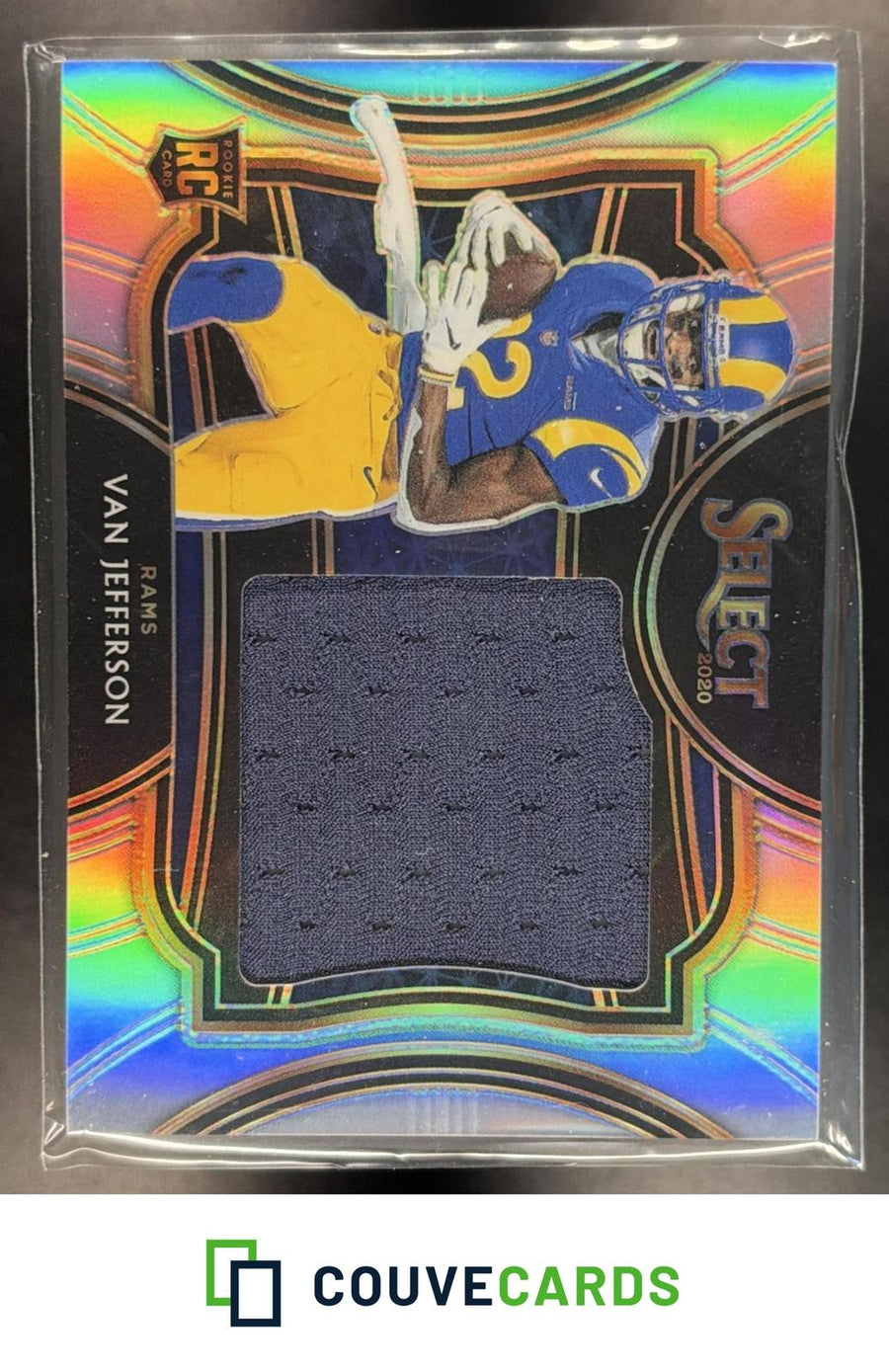 Van Jefferson 2020 Panini Select #JS-VJE Jumbo Rookie Swatch Prizm #/49