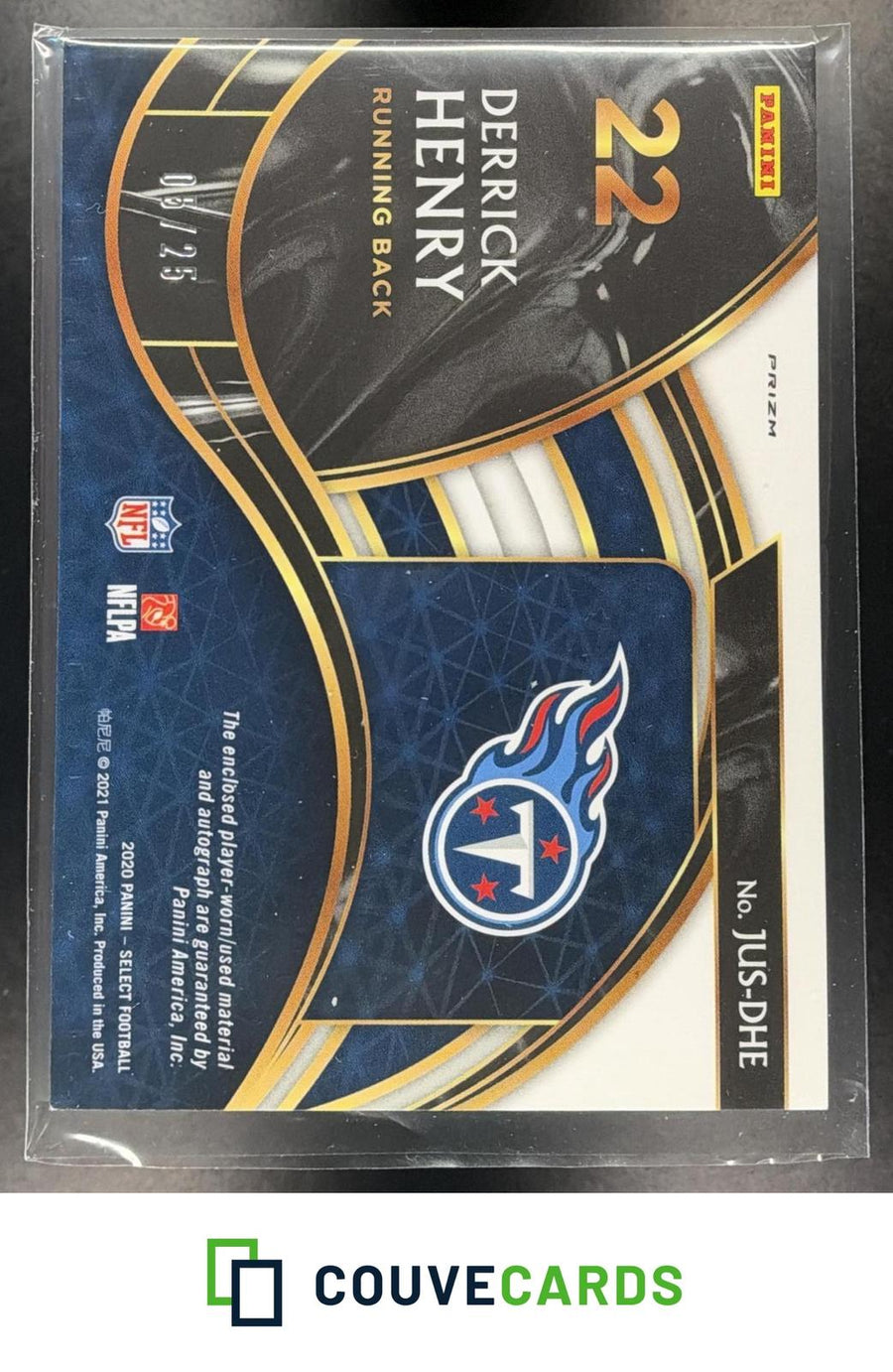 Derrick Henry 2020 Panini Select #JUS-DHE Signature Swatches White Prizm AU /25