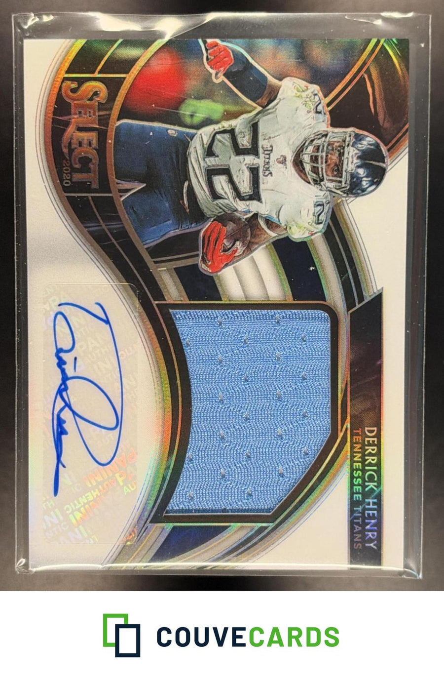 Derrick Henry 2020 Panini Select #JUS-DHE Signature Swatches White Prizm AU /25