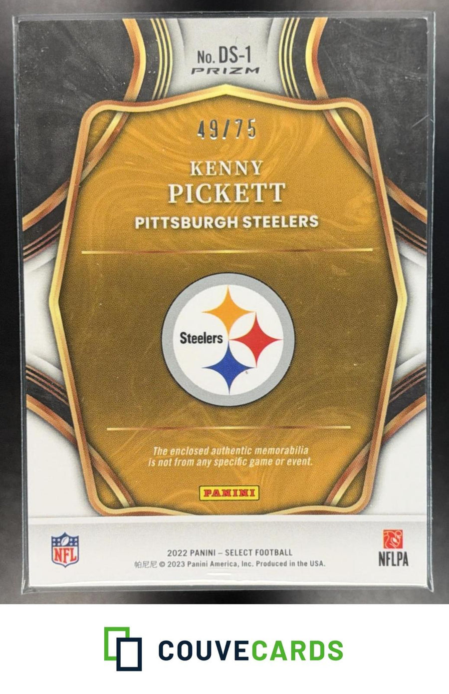 Kenny Pickett 2022 Panini Select #DS-1 Draft Memorabilia White Prizm #/75