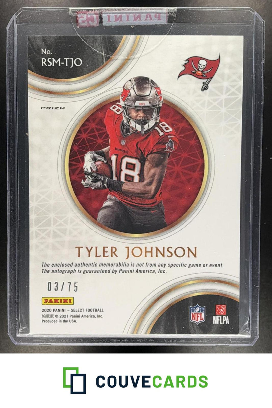 Tyler Johnson 2020 Panini Select #RSM-TJO Rookie Signature Blue Prizm AU /75