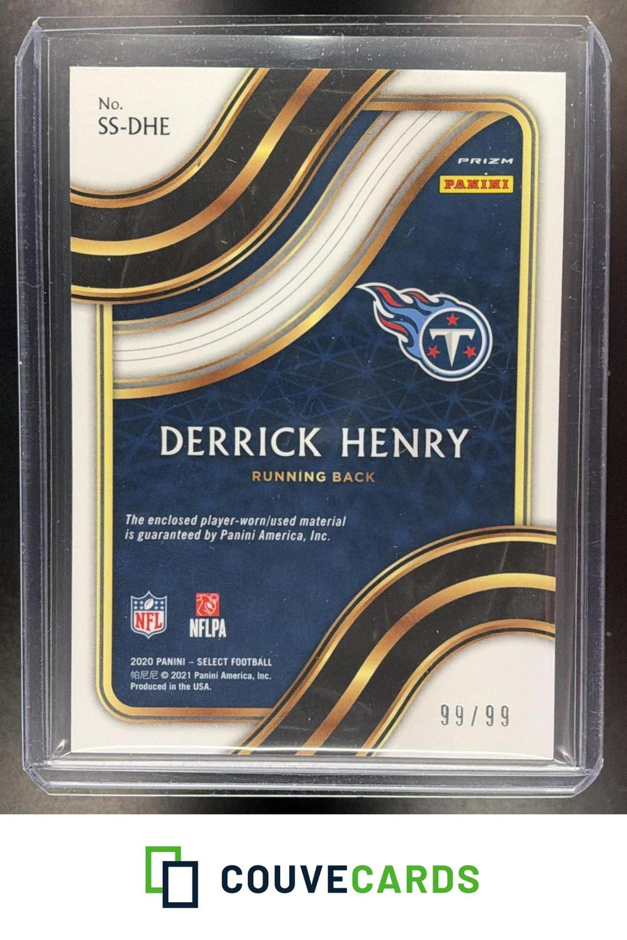 Derrick Henry 2020 Panini Select #SS-DHE Select Swatches Prizm #/99