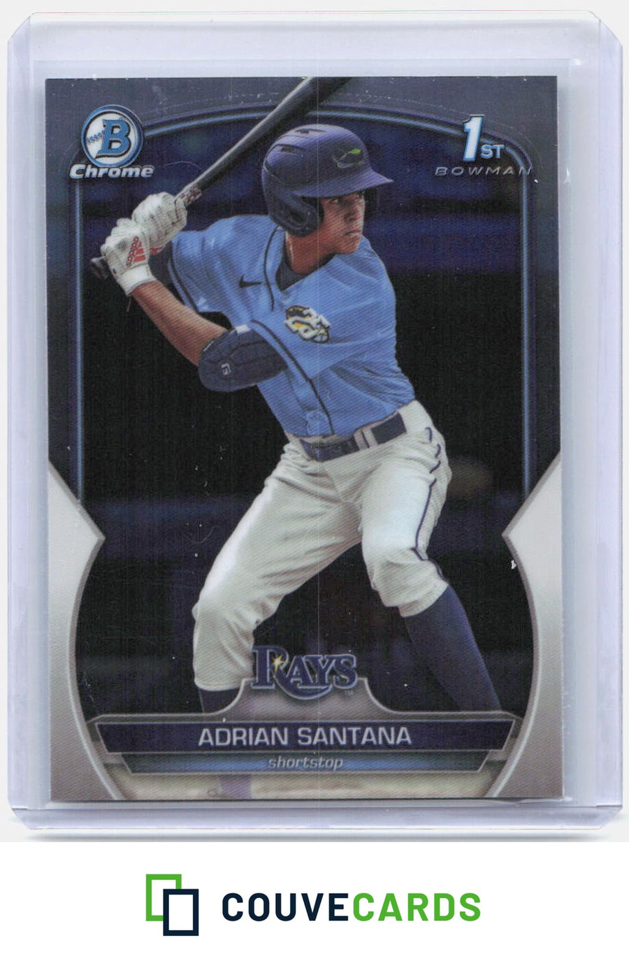 Adrian Santana 2023 Bowman Draft #BDC-130 Chrome Sky Blue Refractor