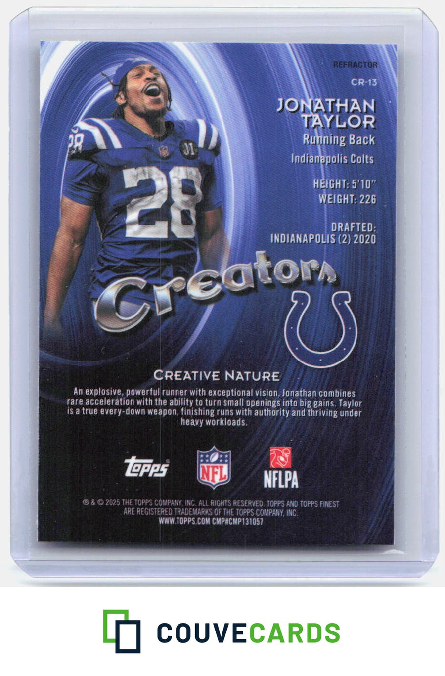 Jonathan Taylor 2025 Topps Finest #CR 13 Creators Refractor