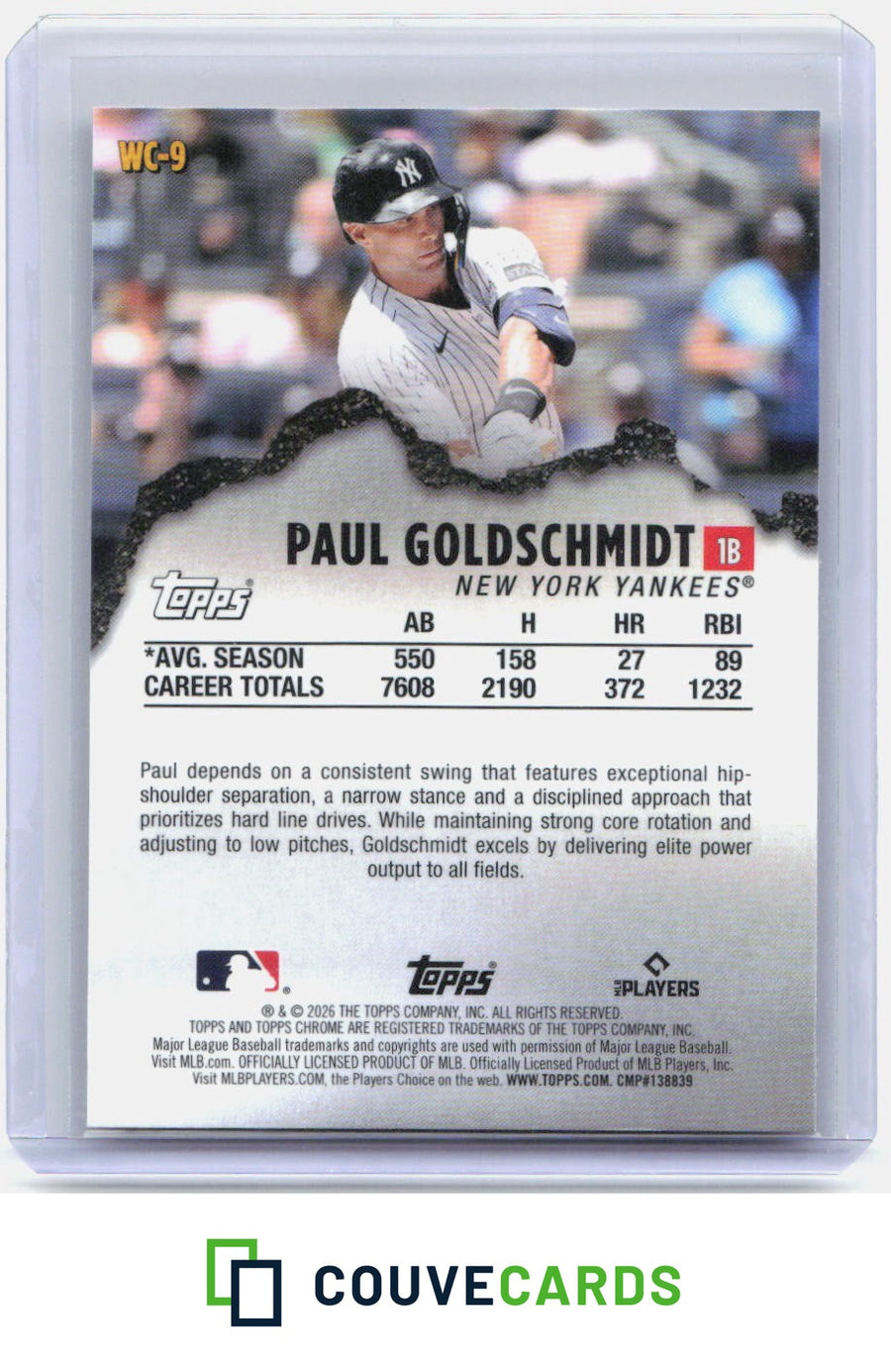 Paul Goldschmidt 2026 Topps Chrome Logofractor Edition #WC-9 Wrecking Crew