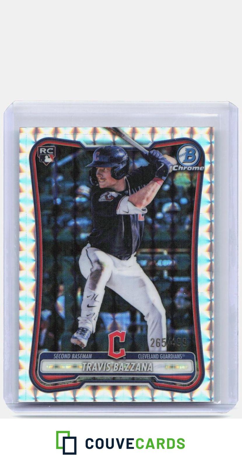 Travis Bazzana 2026 Bowman Chrome #15 Geometric Refractor RC #/499