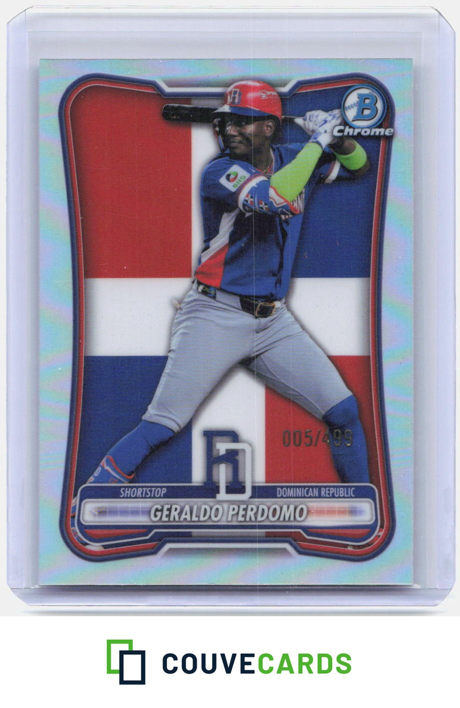 Geraldo Perdomo 2026 Bowman Chrome #WBC-24 WBC Flag #/499