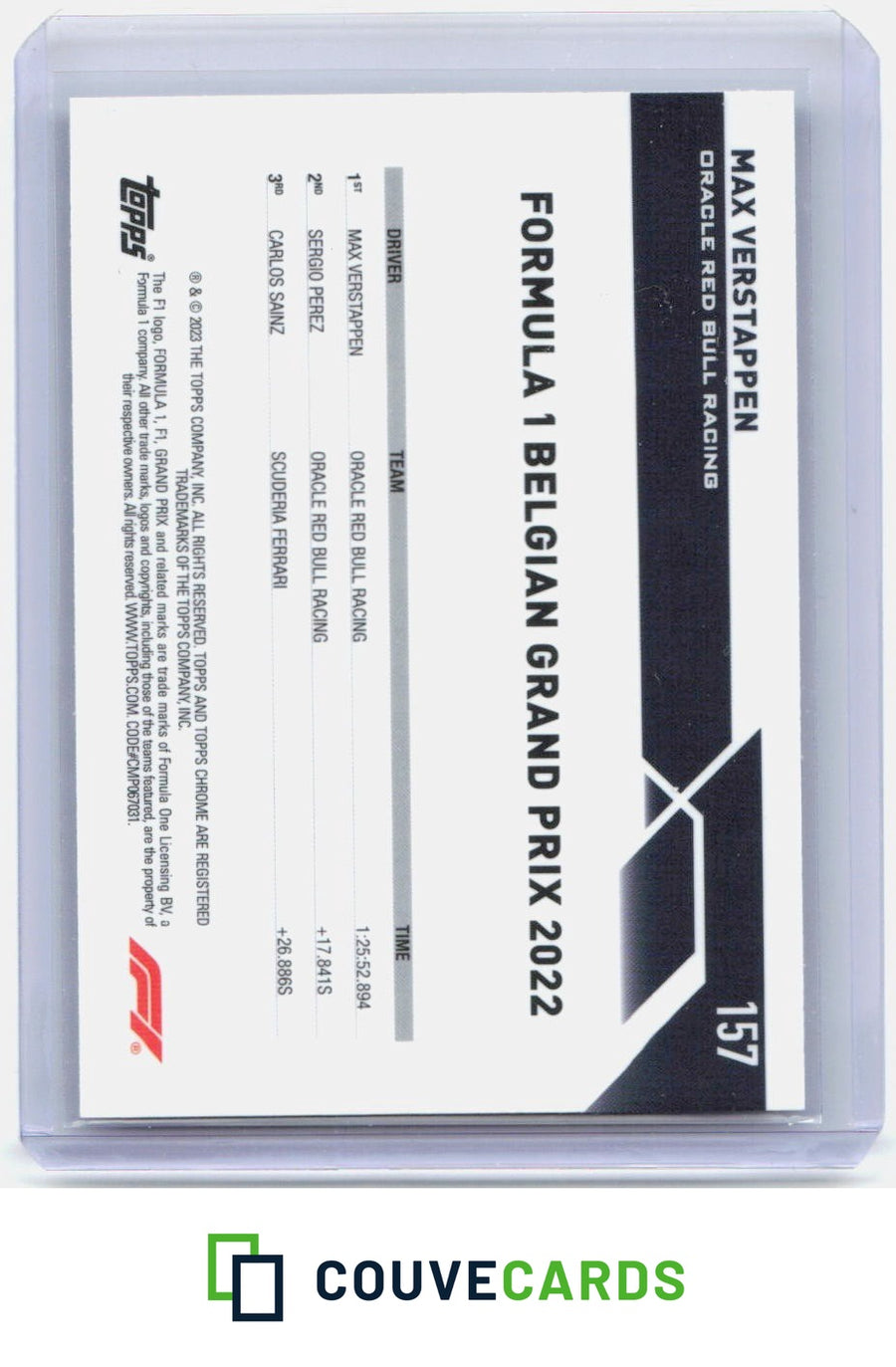 Max Verstappen 2023 Topps Chrome Formula 1 #157 Checker Flag X-Fractor