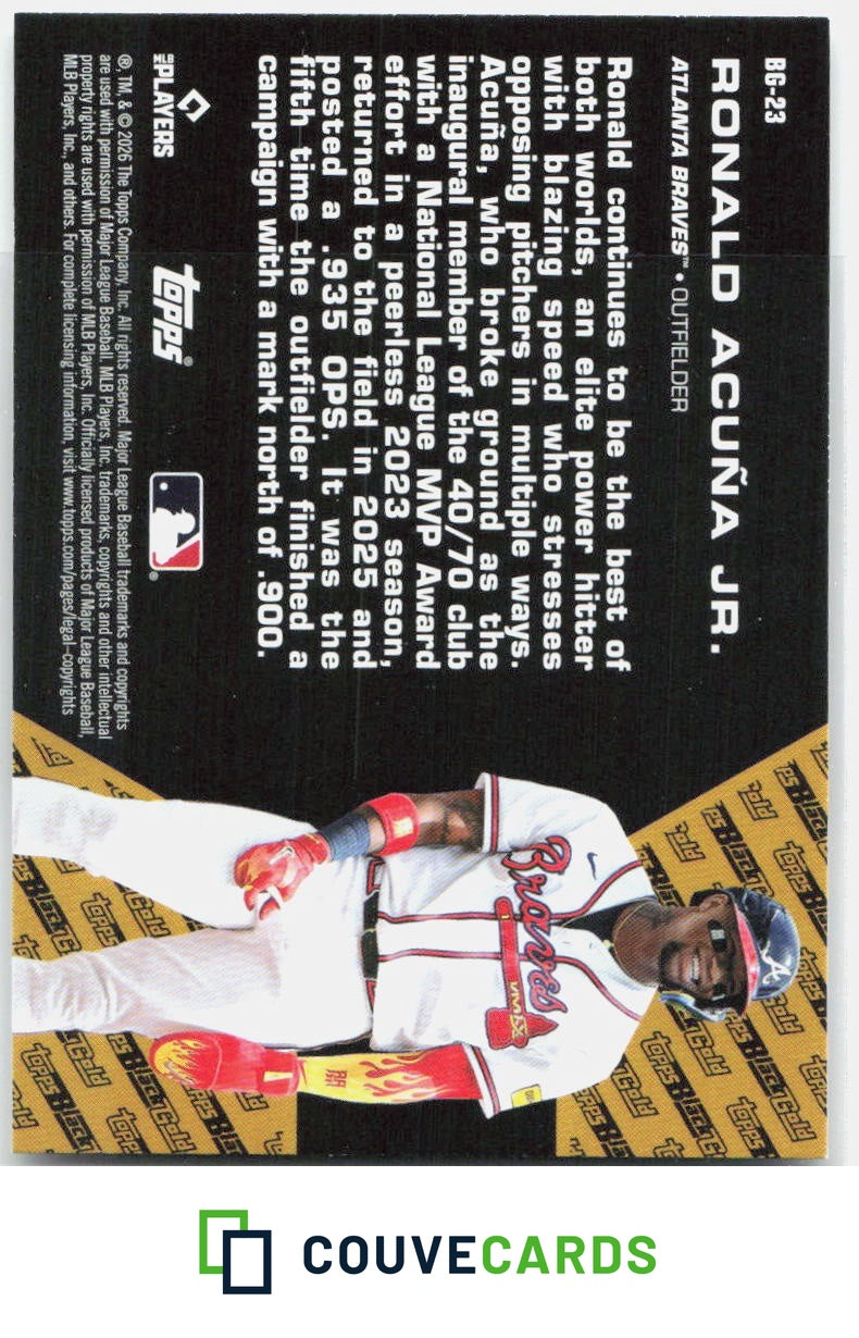 Ronald Acuña Jr. 2026 Topps Update #BG-23 Topps Black Gold
